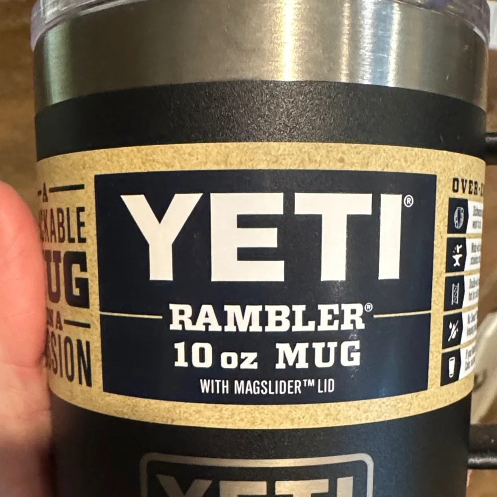 YETI Rambler 10 oz Black and Silver Mug - Picture 2 of 5